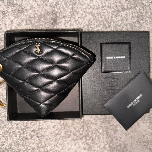 NWT - SADE TRIANGLE COIN PURSE IN LAMBSKIN - Picture 7 of 15